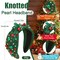 Christmas Headband for Women Pearl Knotted Headband Xmas Red Green Pearl Rhinestone Crystal Jeweled Hairband Fashion Elegant Ladies Wide Top Knot Hair Bands Headpiece Holiday Outfits Gifts (Green)